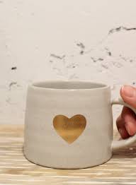 Gold Heart Mug