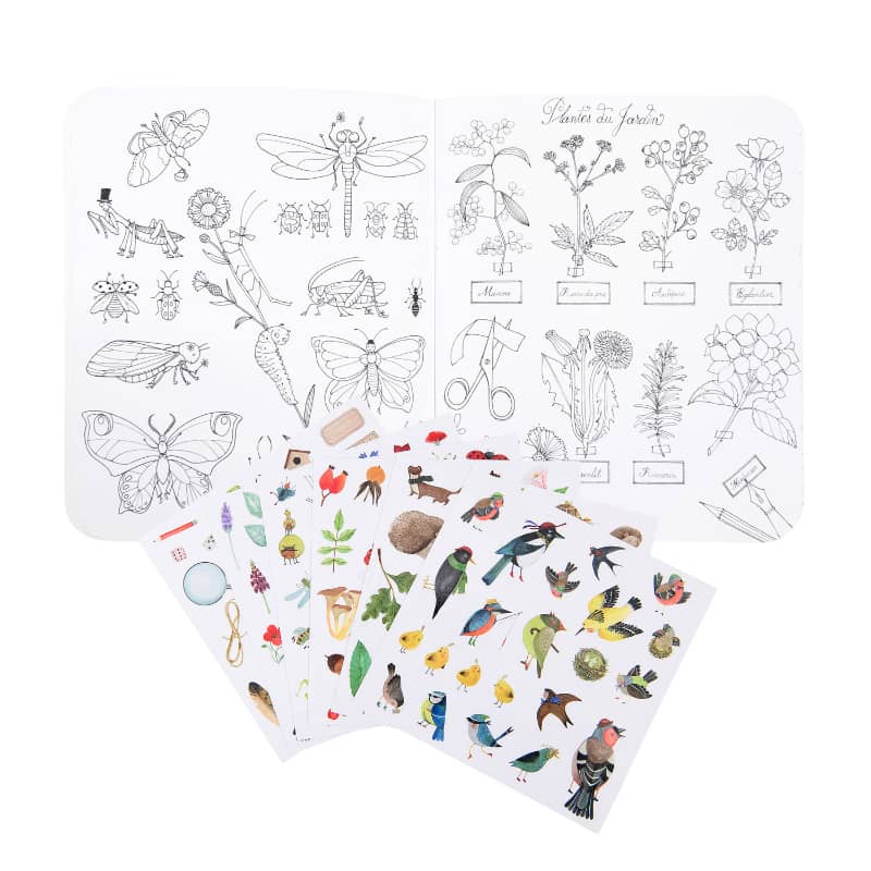 Botanist/Garden Theme Coloring Book with Stickers