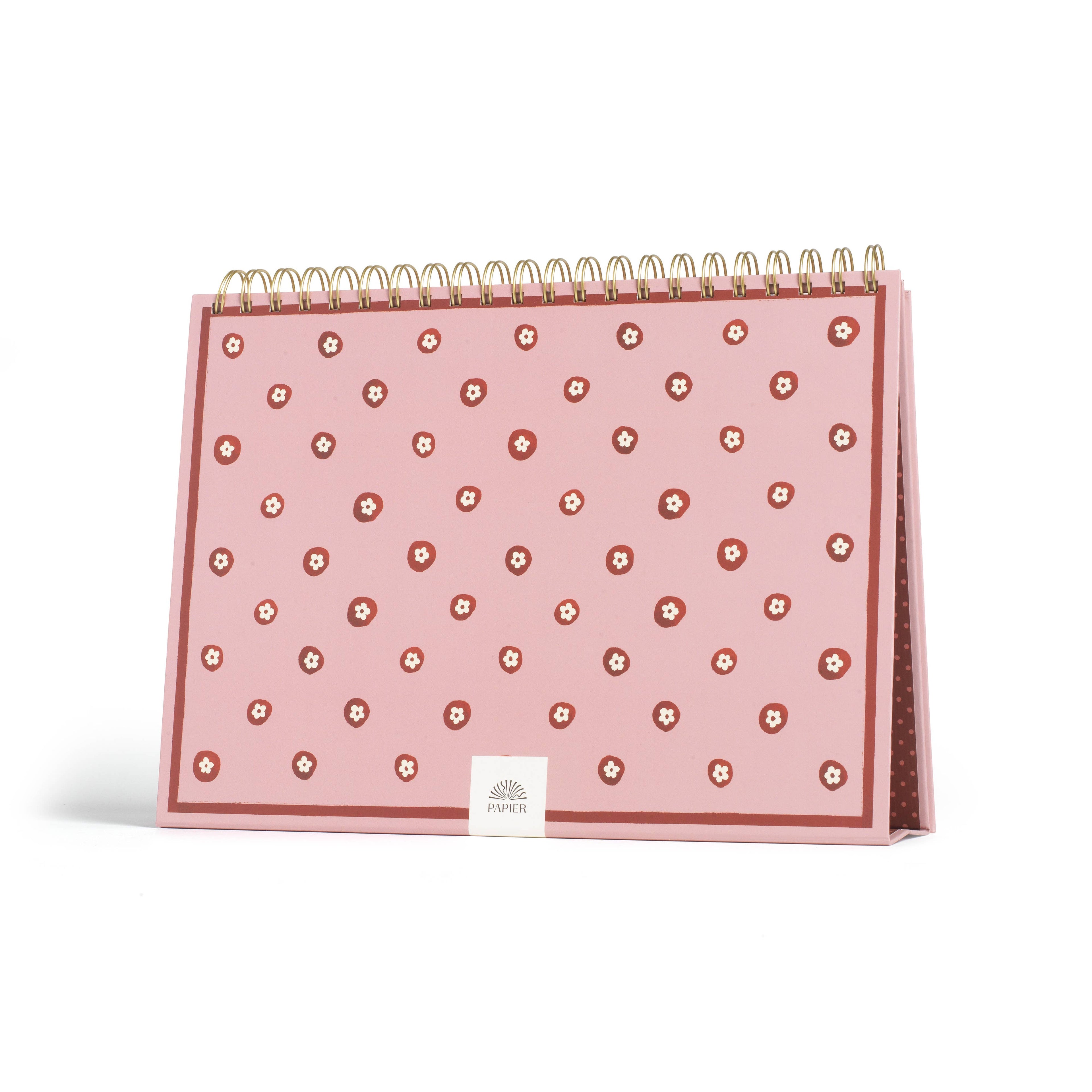 Sunlit Cross-Stitch Monthly Desk Planner (Undated)