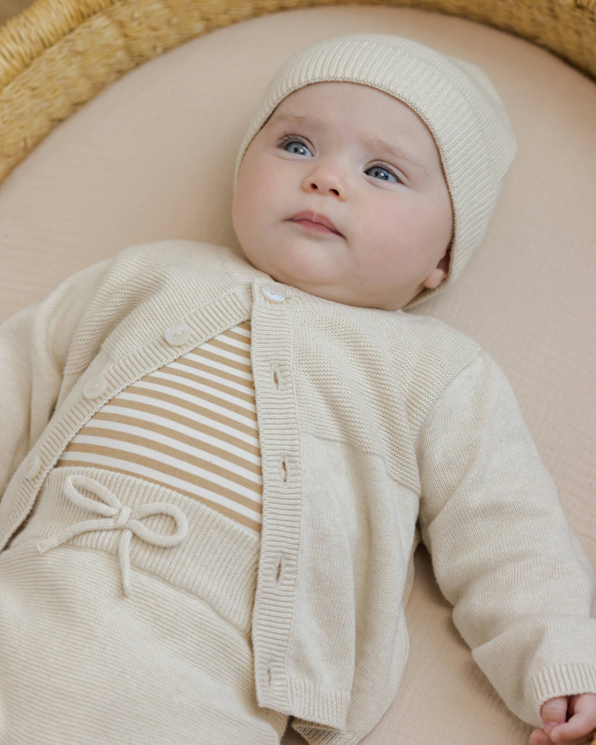 Heathered Natural Baby Beanie