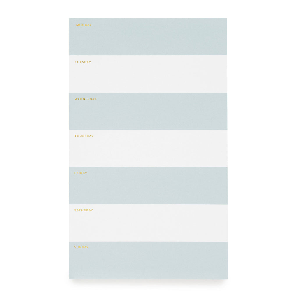 Blue Striped Weekly Pad