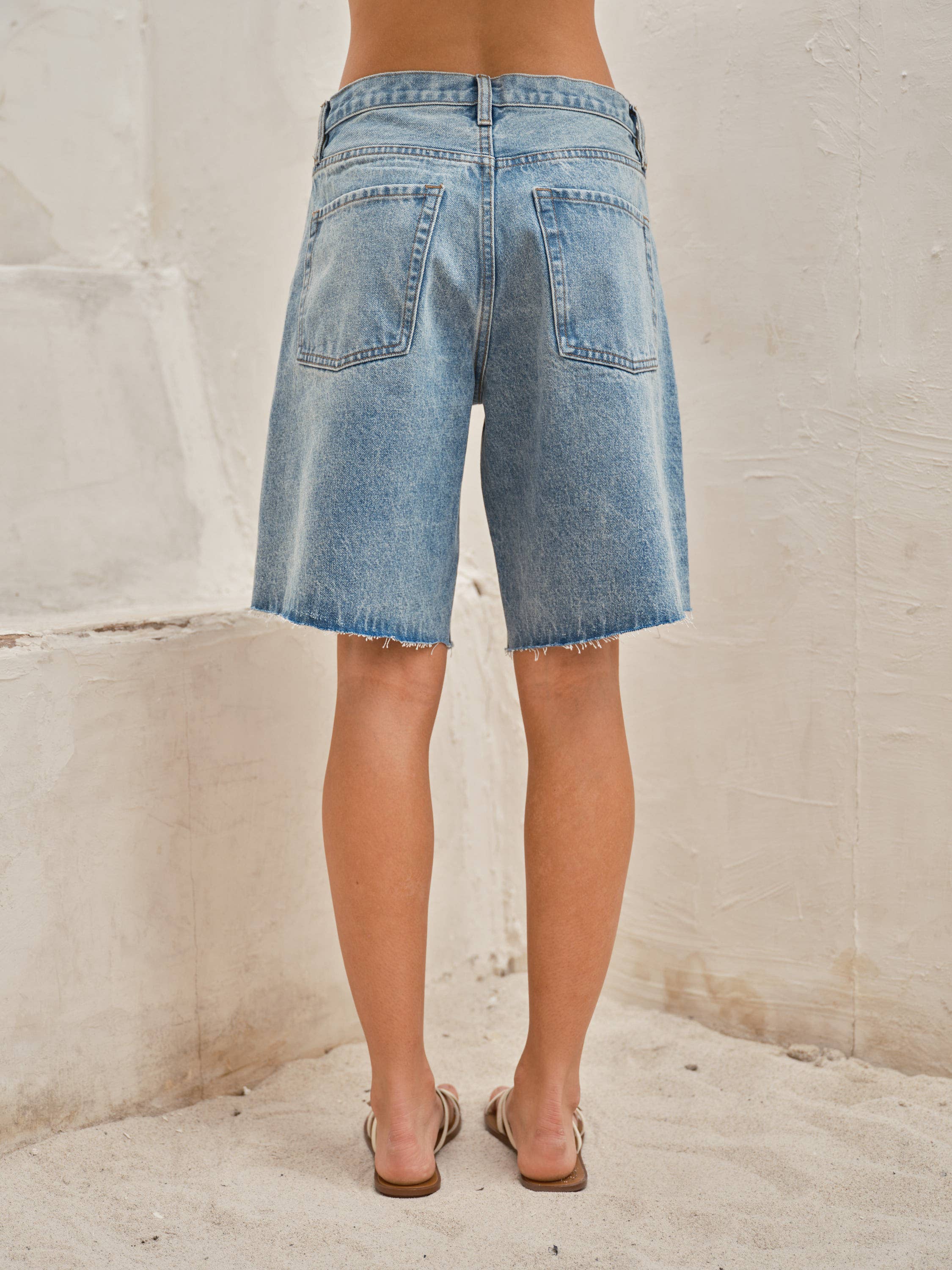 Retro Bermuda Denim Shorts