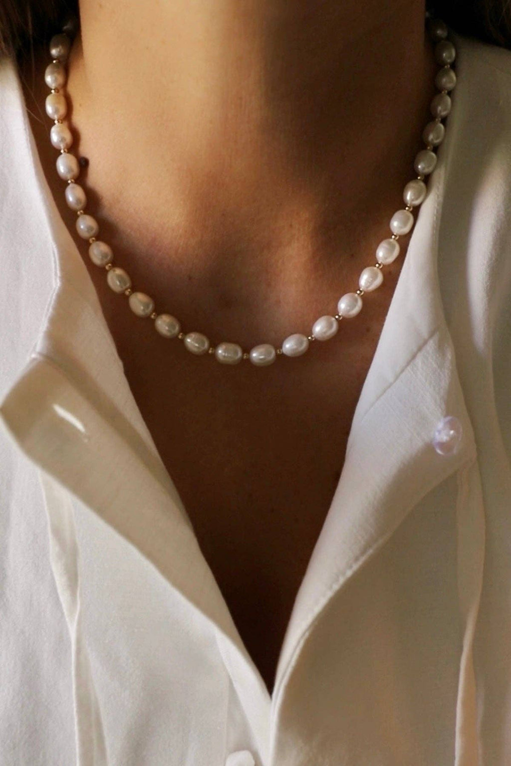 Laguna Rice Pearl Necklace