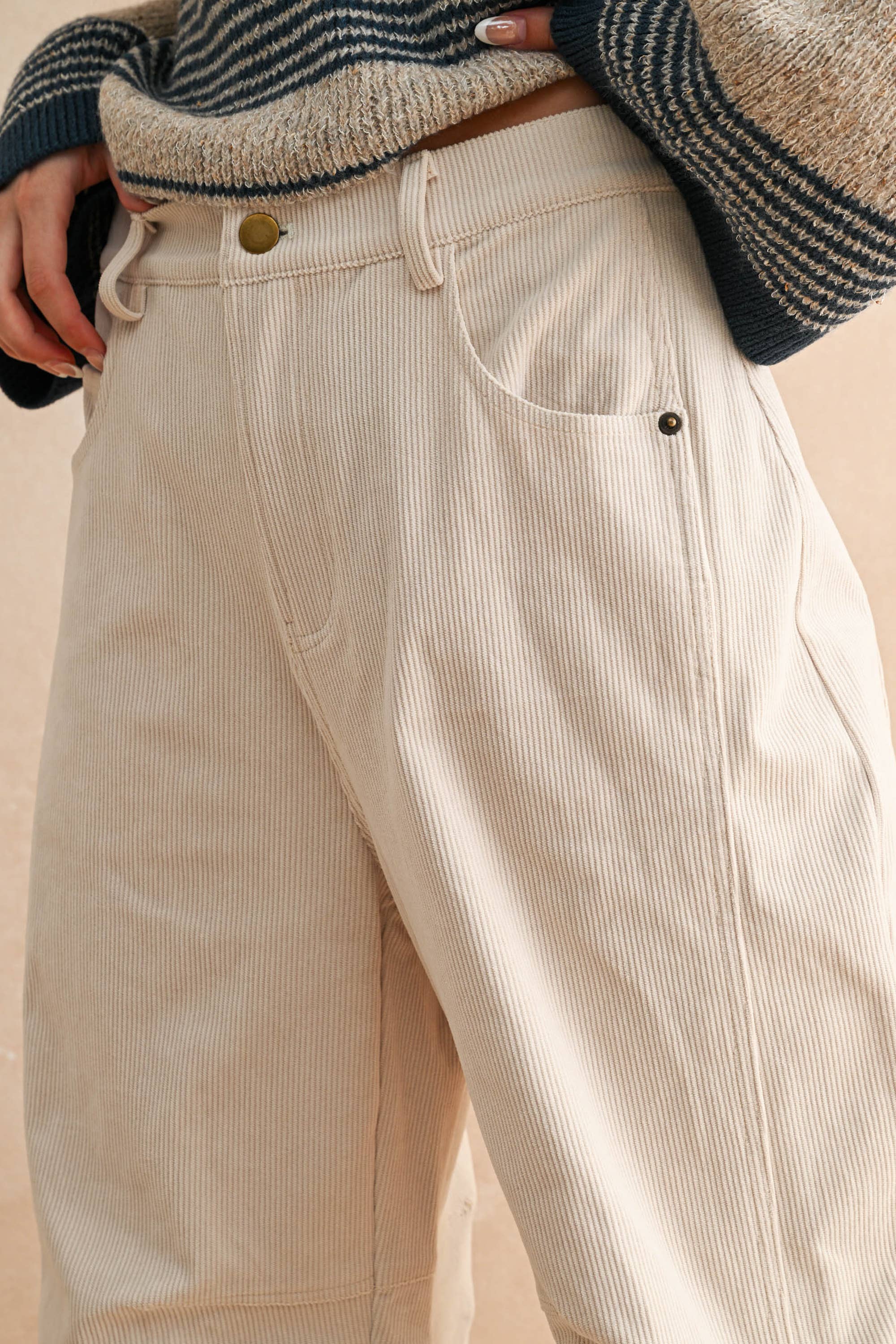 Corduroy Barrel Pants