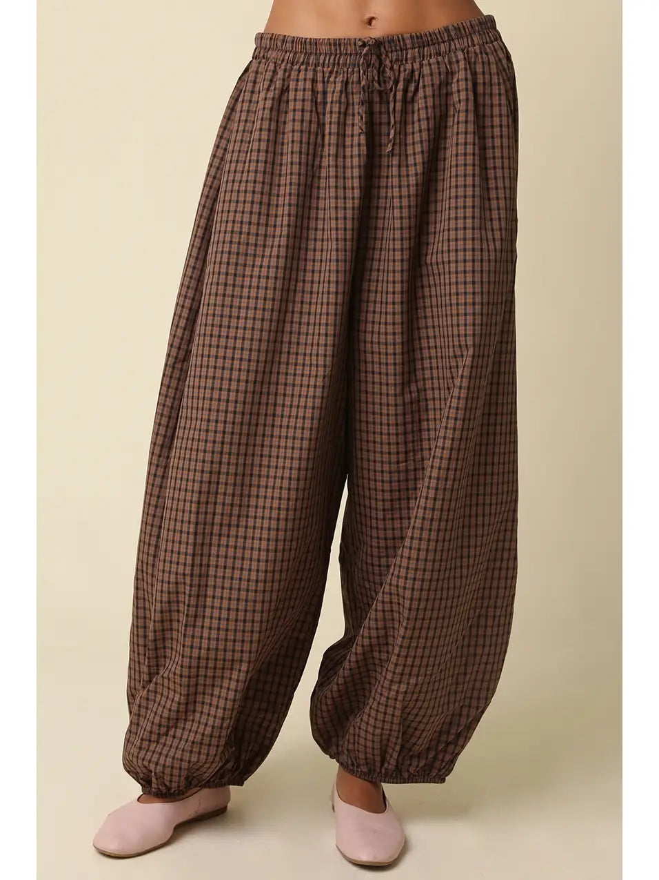 Lacey Plaid Balloon Pants