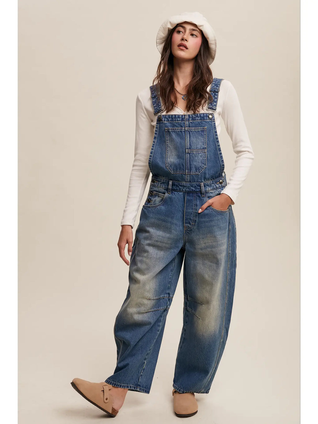 Barrel Jean Denim Overall