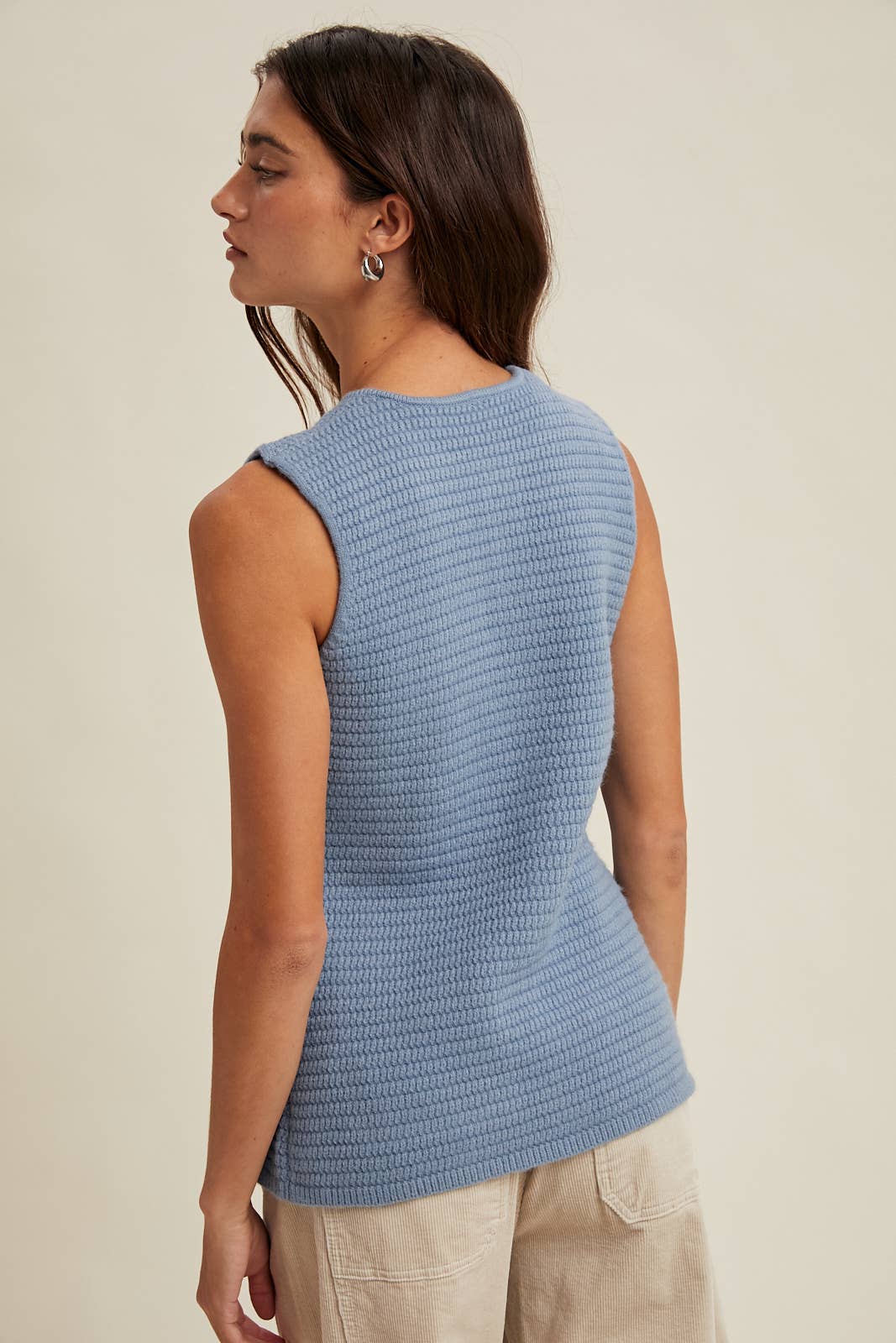 Textured Sweater Vest