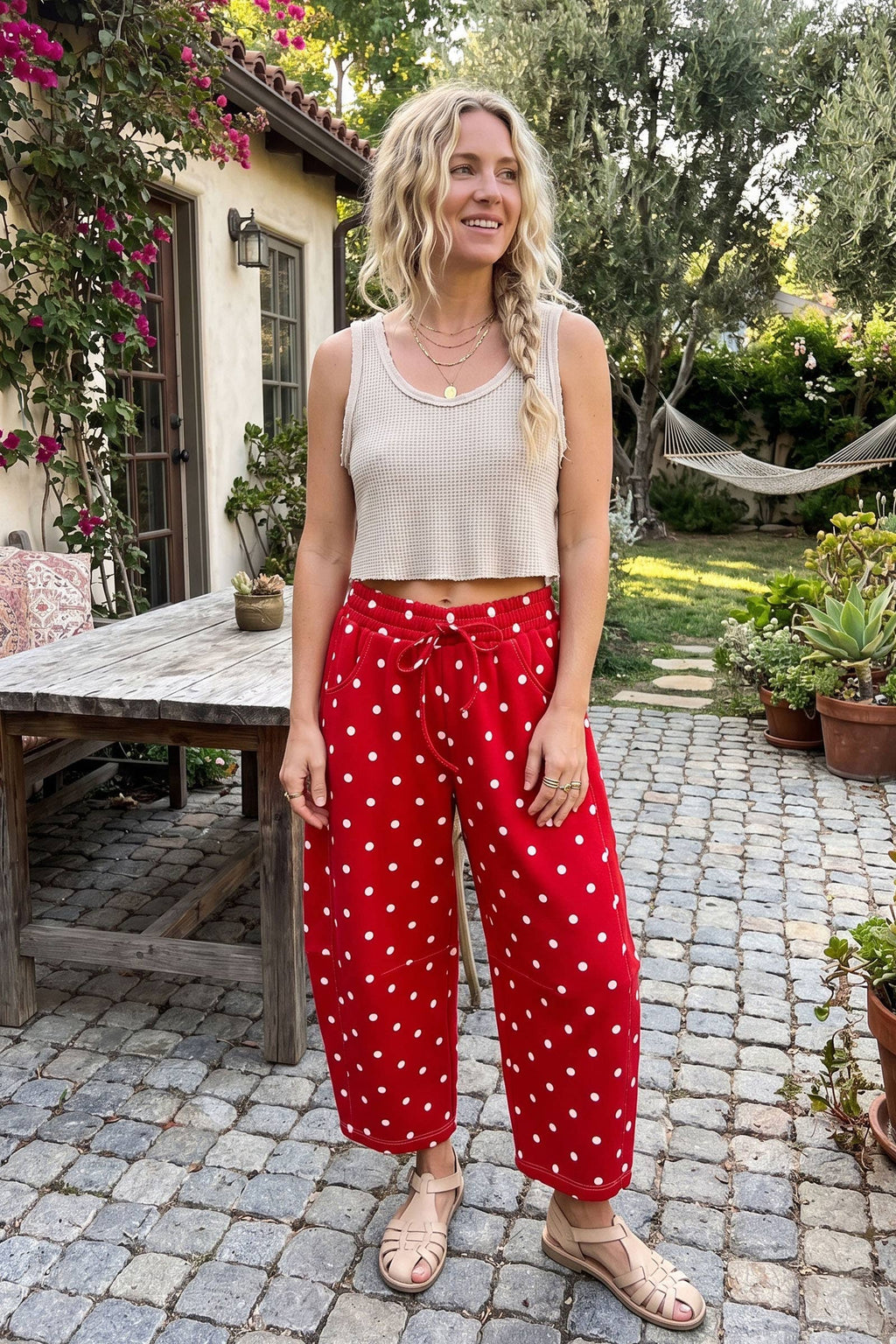Polka Dot Barrel Lounge Pants