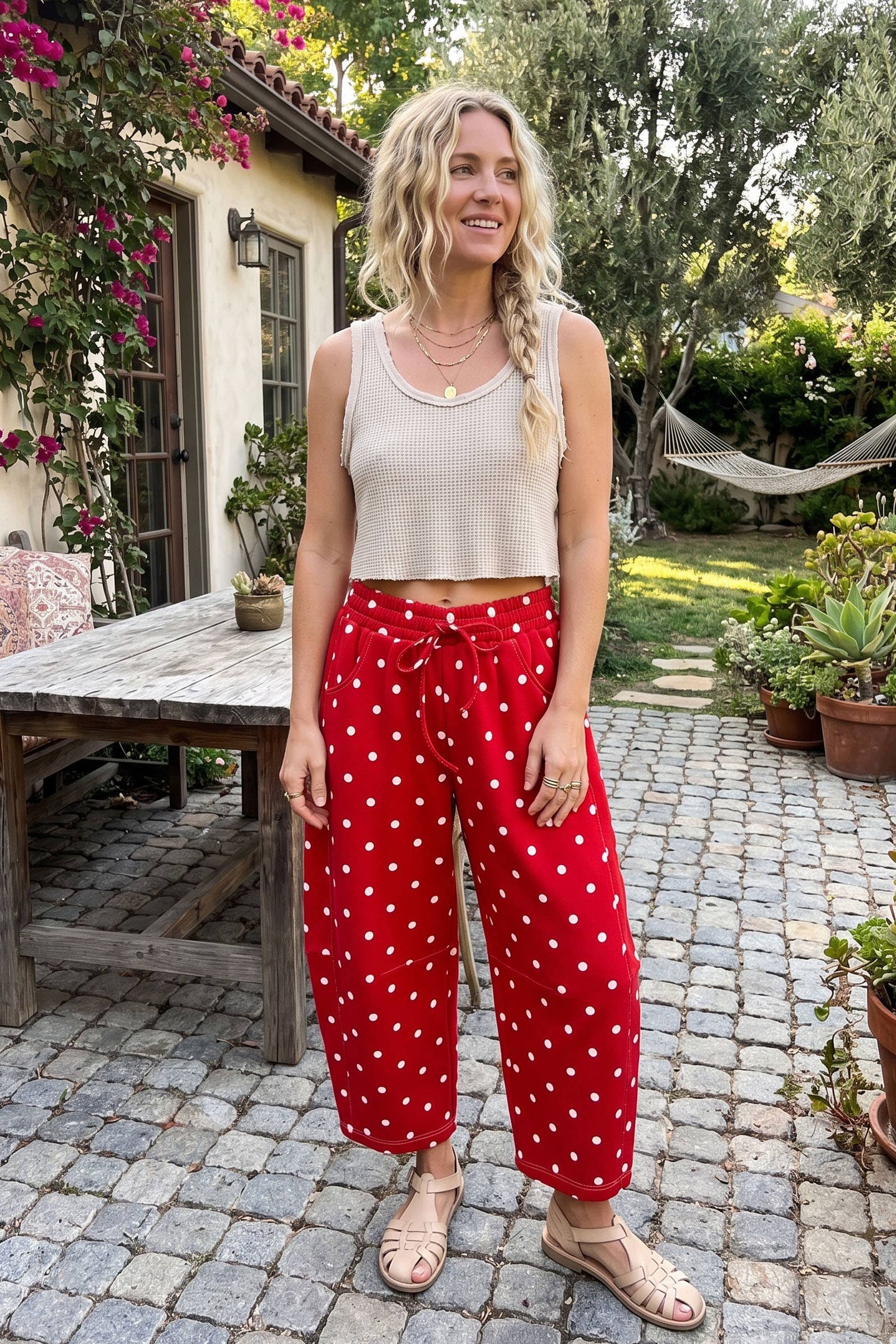 Polka Dot Barrel Lounge Pants