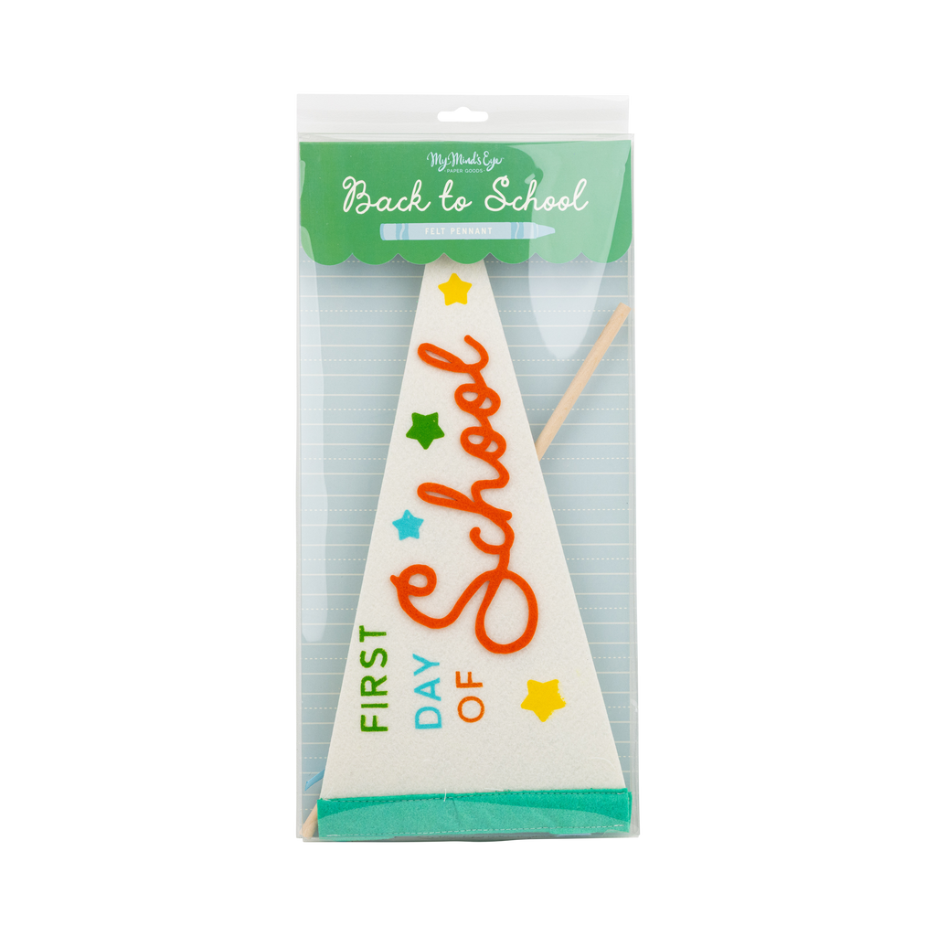 Colorful First Day Felt Pennant