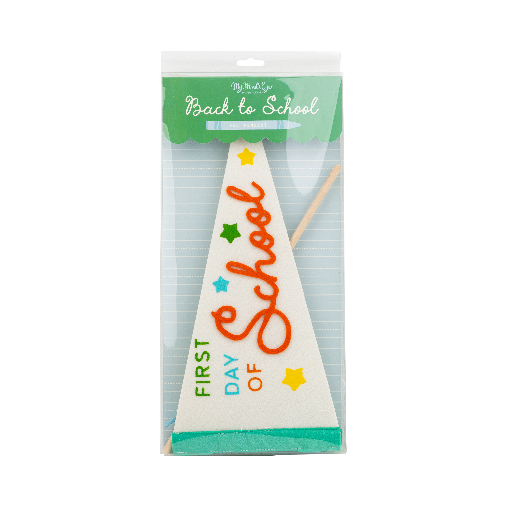 Colorful First Day Felt Pennant
