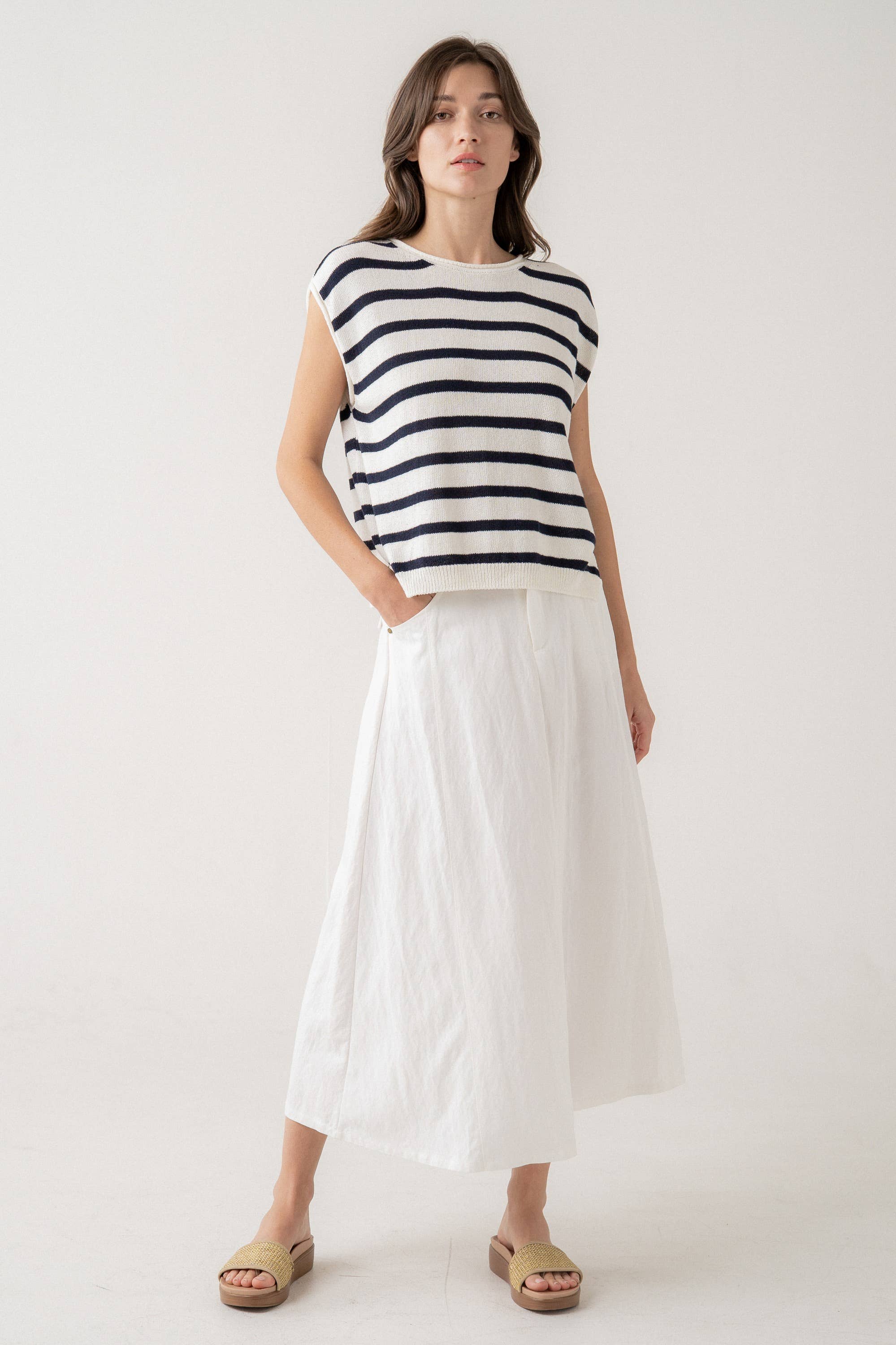 Modern Mariner Striped Knit Top