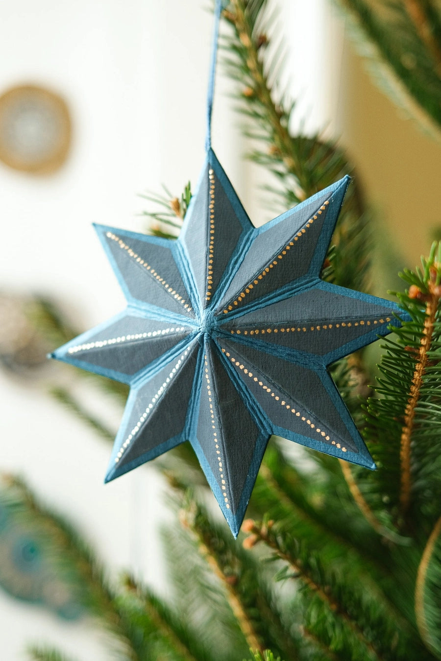 Midnight Star Paper Ornament
