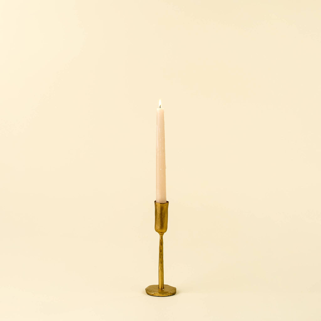Luna Forged Candlestick (Small Gold)