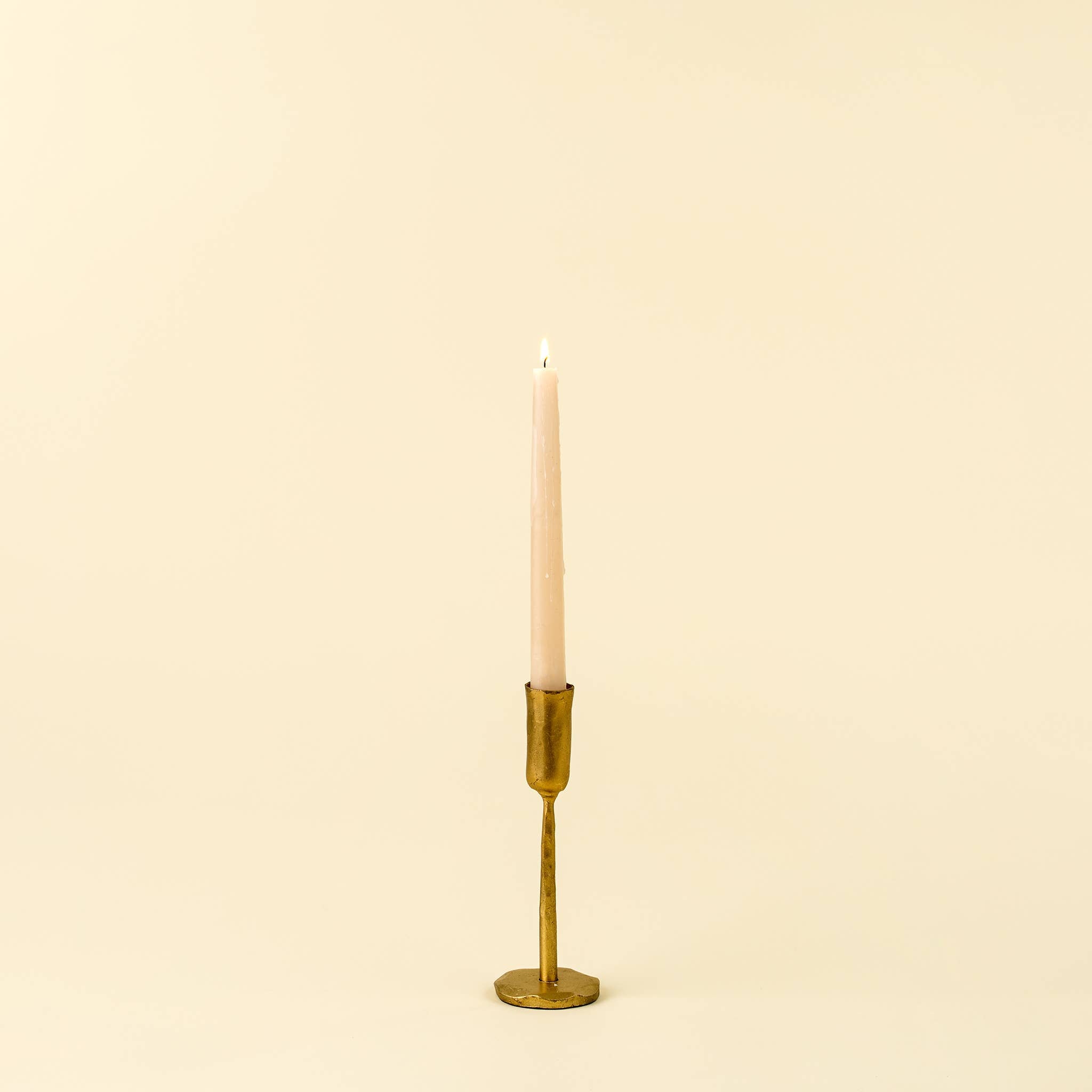Luna Forged Candlestick (Small Gold)