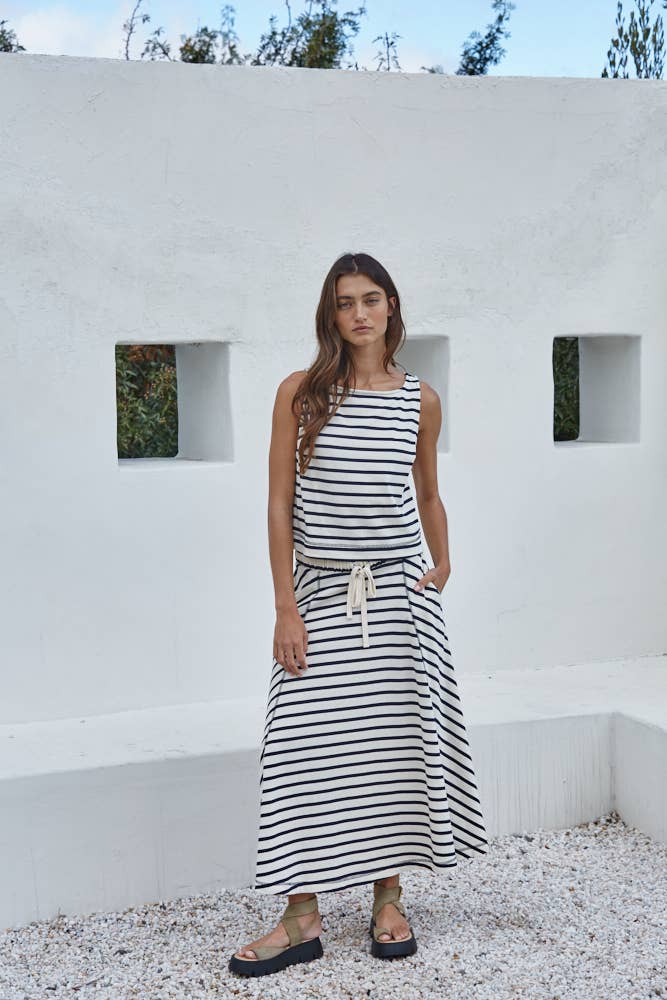 Striped Round Neck Top