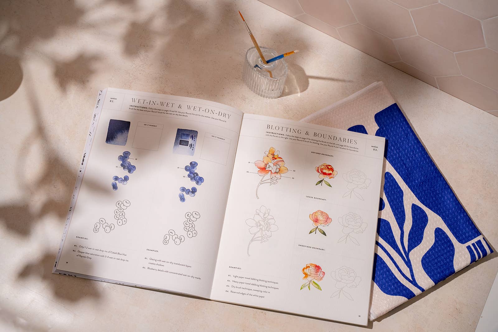 Watercolor Workbook 3: Café in Bloom (Spring)