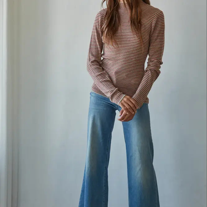 Mock Neck Long Sleeve Top