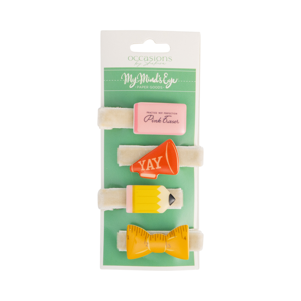 Back to School Resin Barrettes