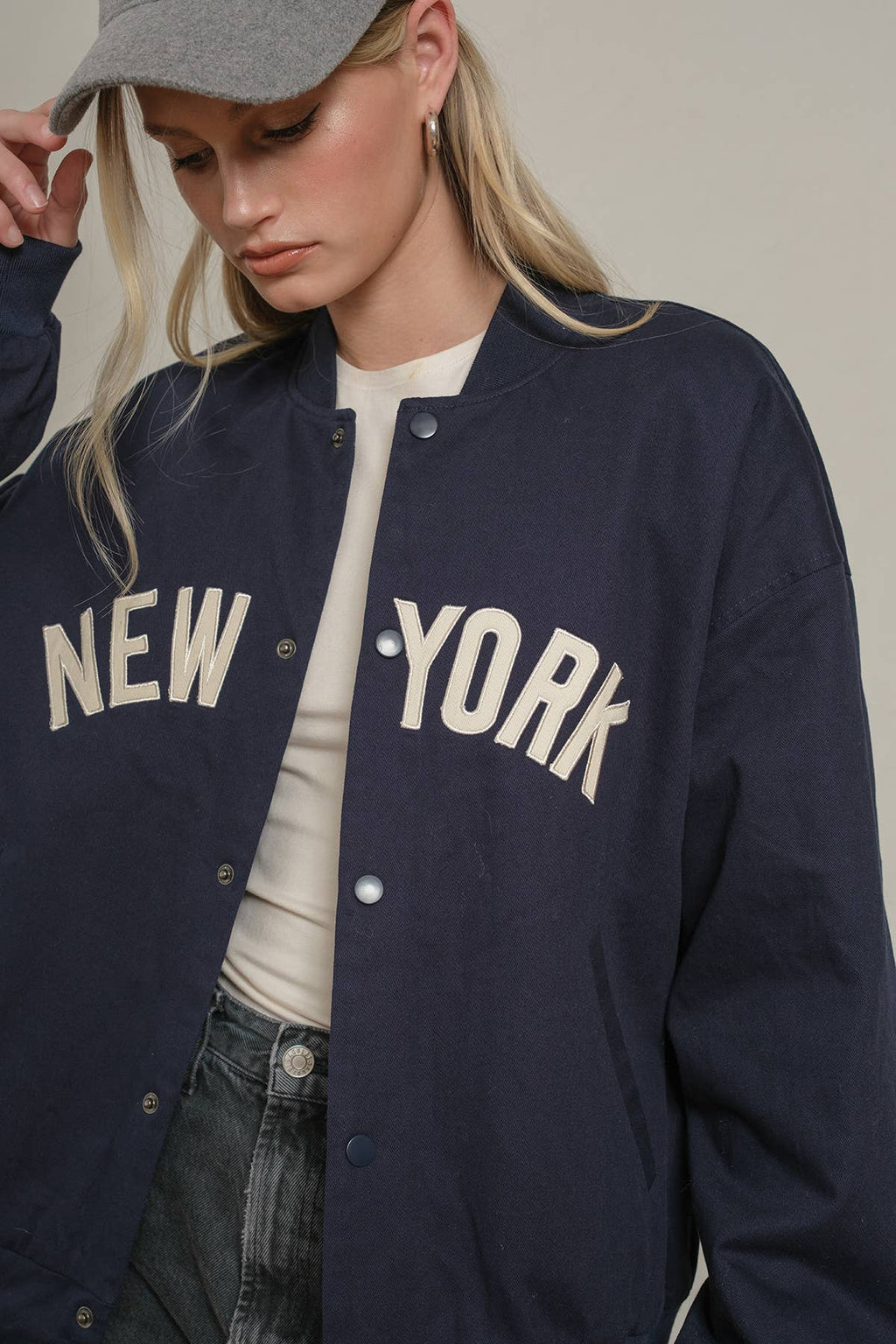 NEW YORK Patchwork Varsity Jacket