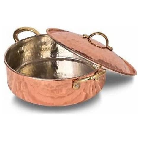 Copper Handmade Hammered Low Pot