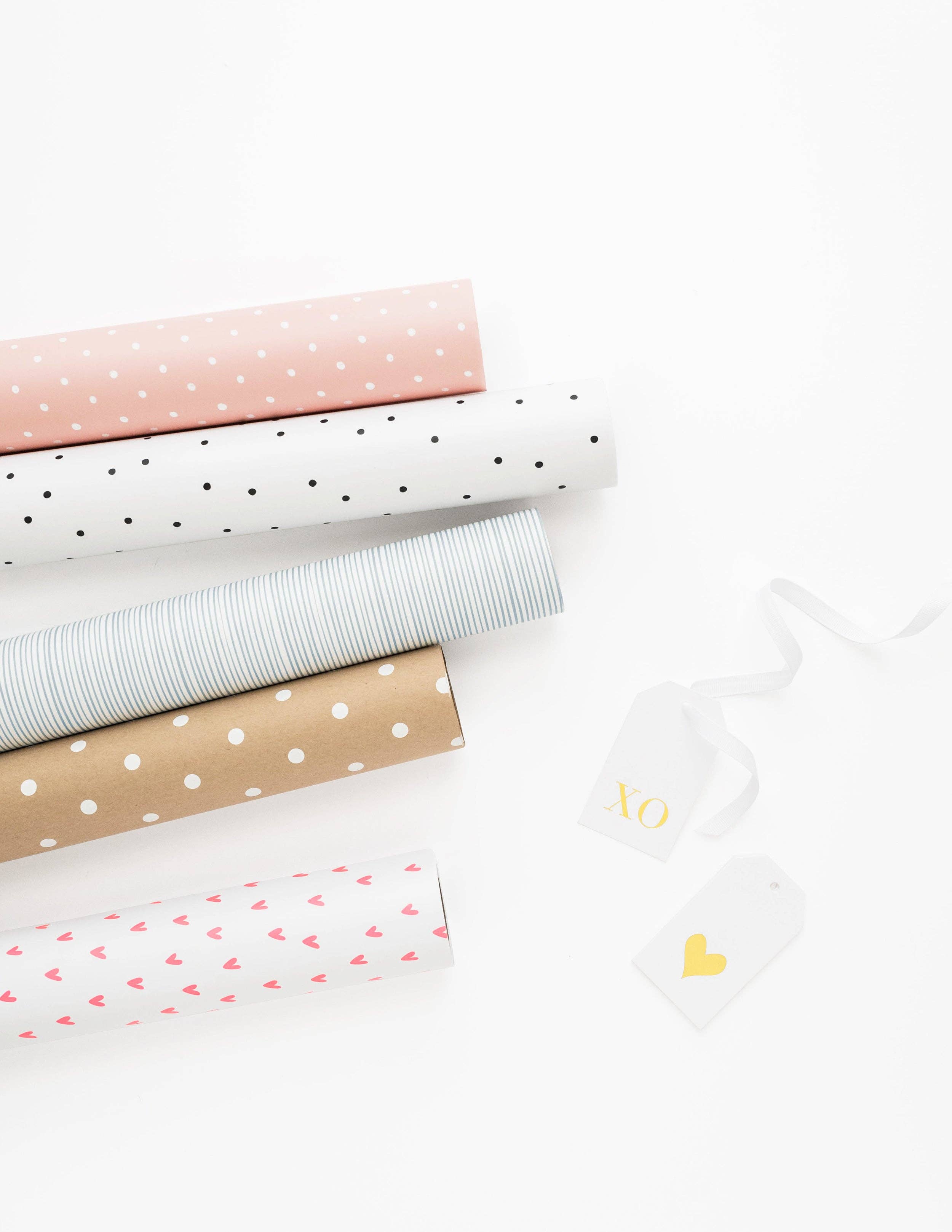 Rose Imperfect Dot Gift Wrap Roll