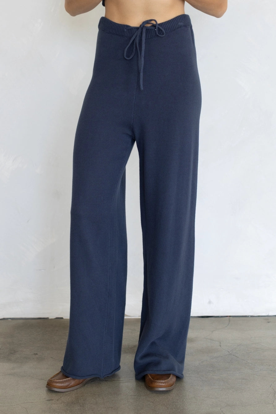 Nara Knit Pants in Navy