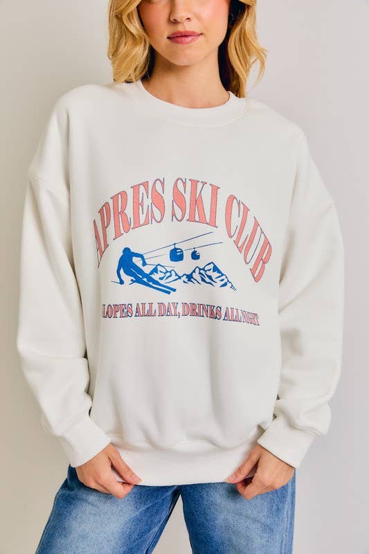 Apres Ski Club' Crewneck Oversized Sweatshirt