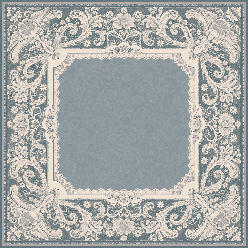 Something Blue — Steel Blue Lace Mahjong Mat