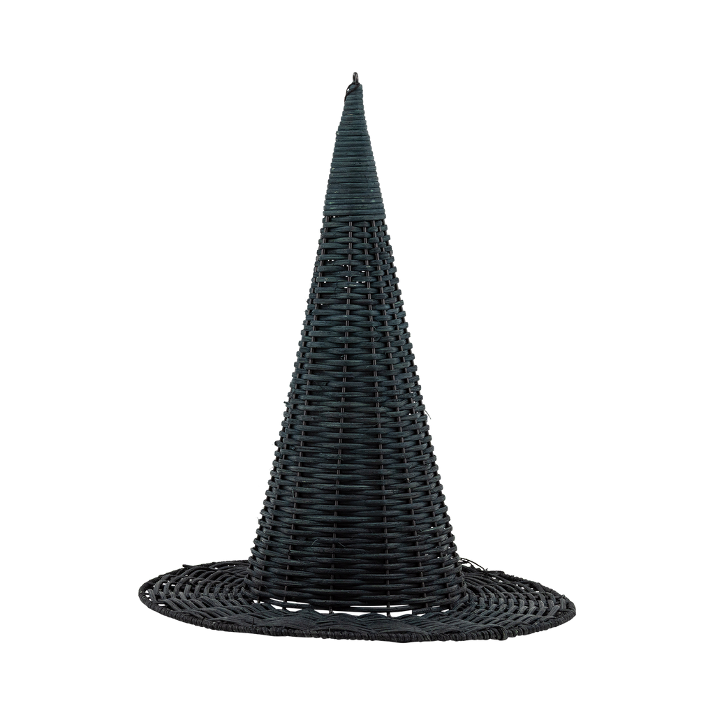 Large Natural Rattan Witch Hat