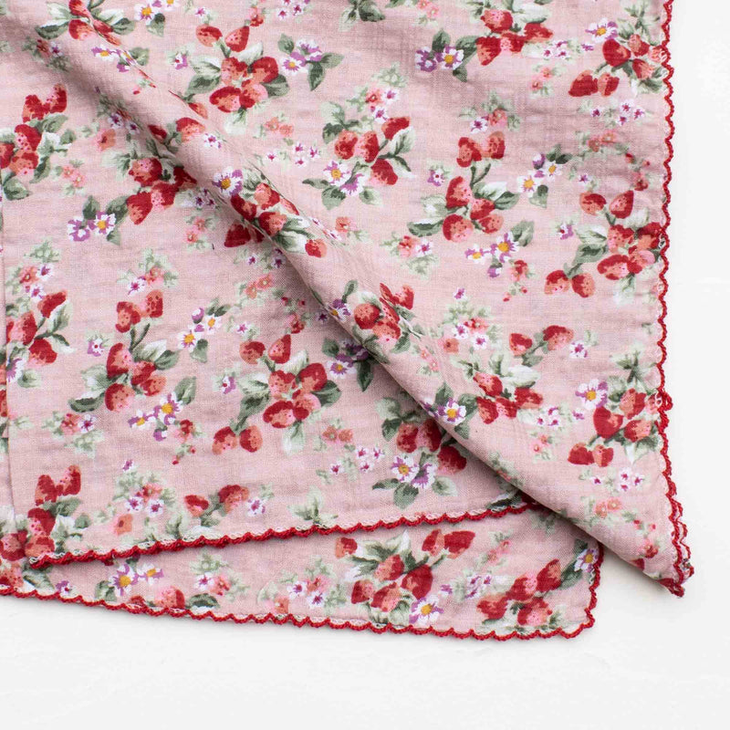 Vintage Strawberry Cotton Scarf