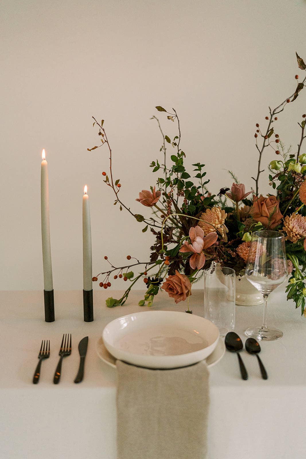 Eucalyptus Dipped Beeswax Taper Candles