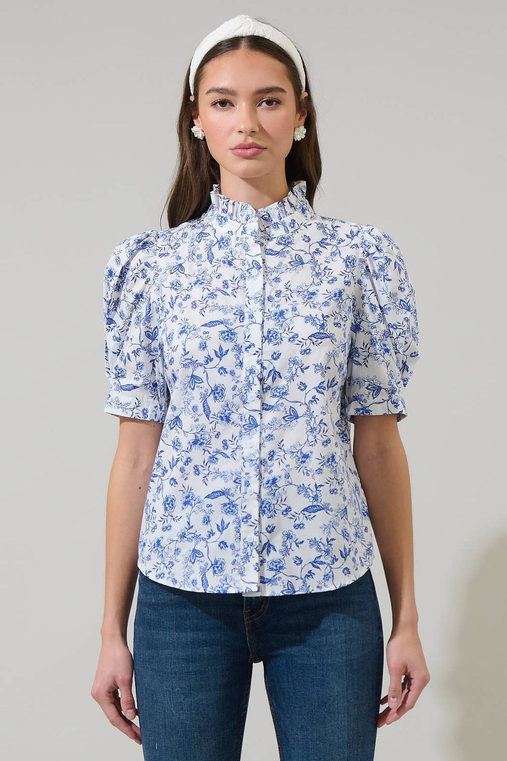 Kearny Floral Finley Ruffle Top