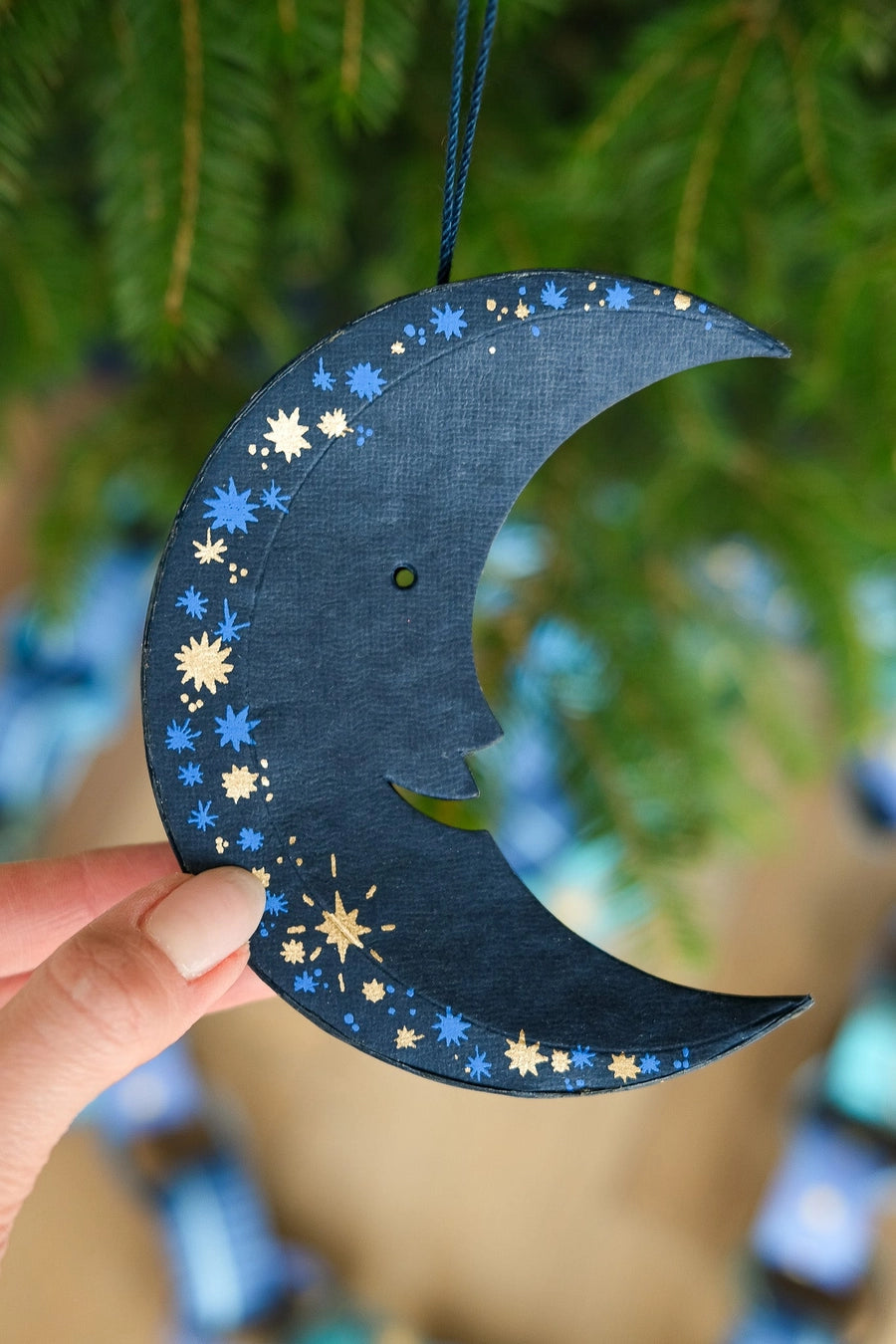 Midnight Man on the Moon Paper Ornament