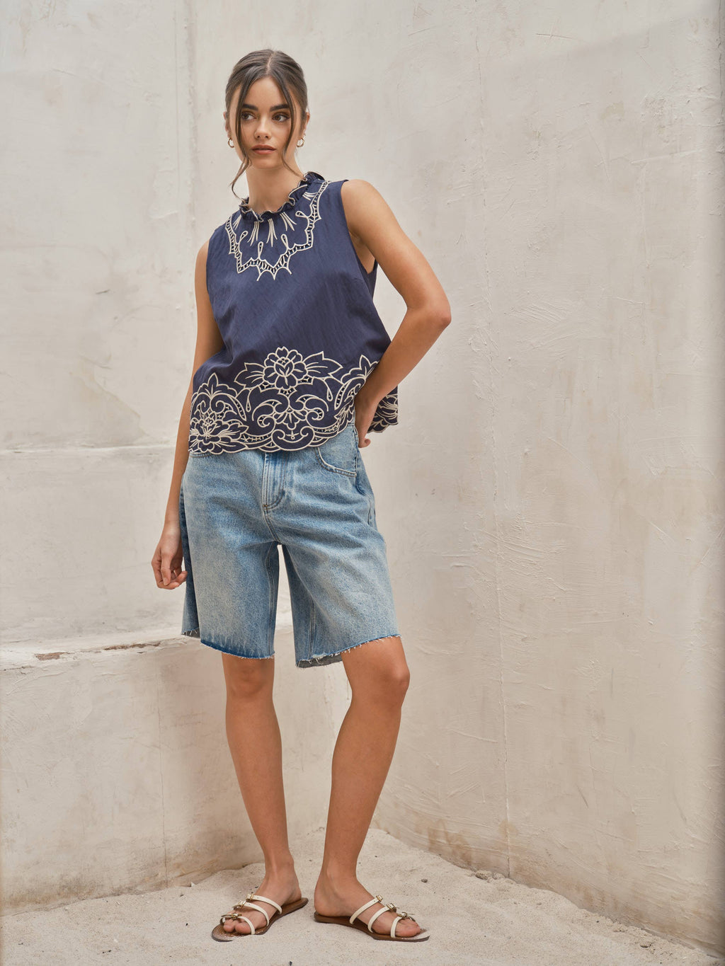 Retro Bermuda Denim Shorts