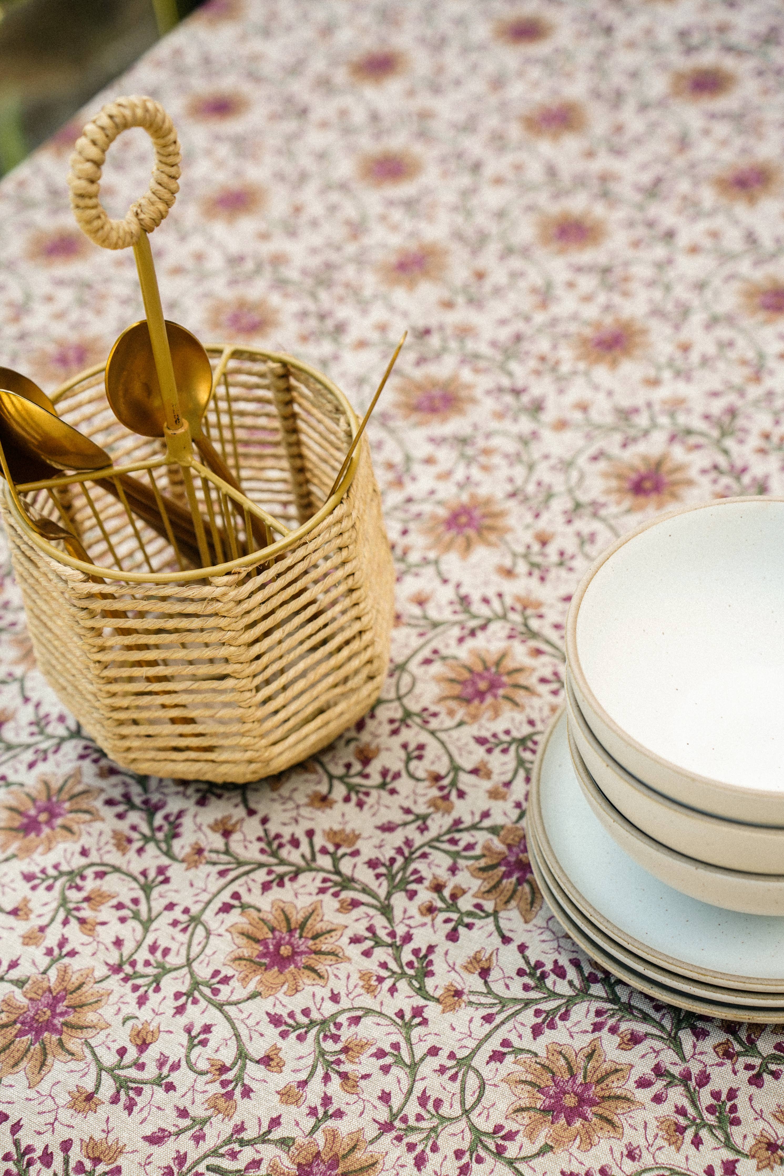 Round Woven Cutlery Holder