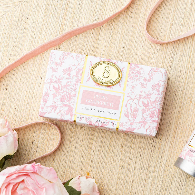 Peony Grapefruit Wrapped Bar Soap