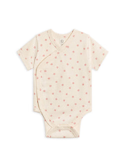 Lark Short Sleeve Kimono Bodysuit - Carla Floral / Punch