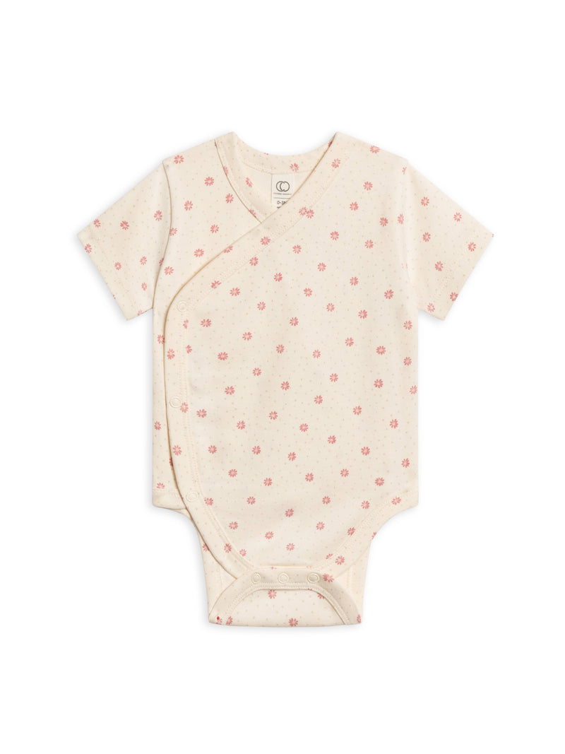 Lark Short Sleeve Kimono Bodysuit - Carla Floral / Punch