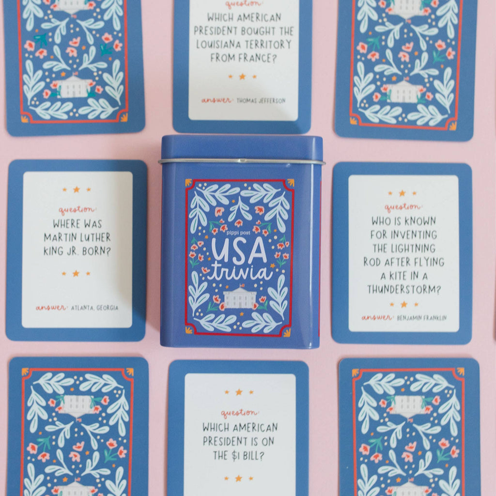 USA Trivia Game Tin