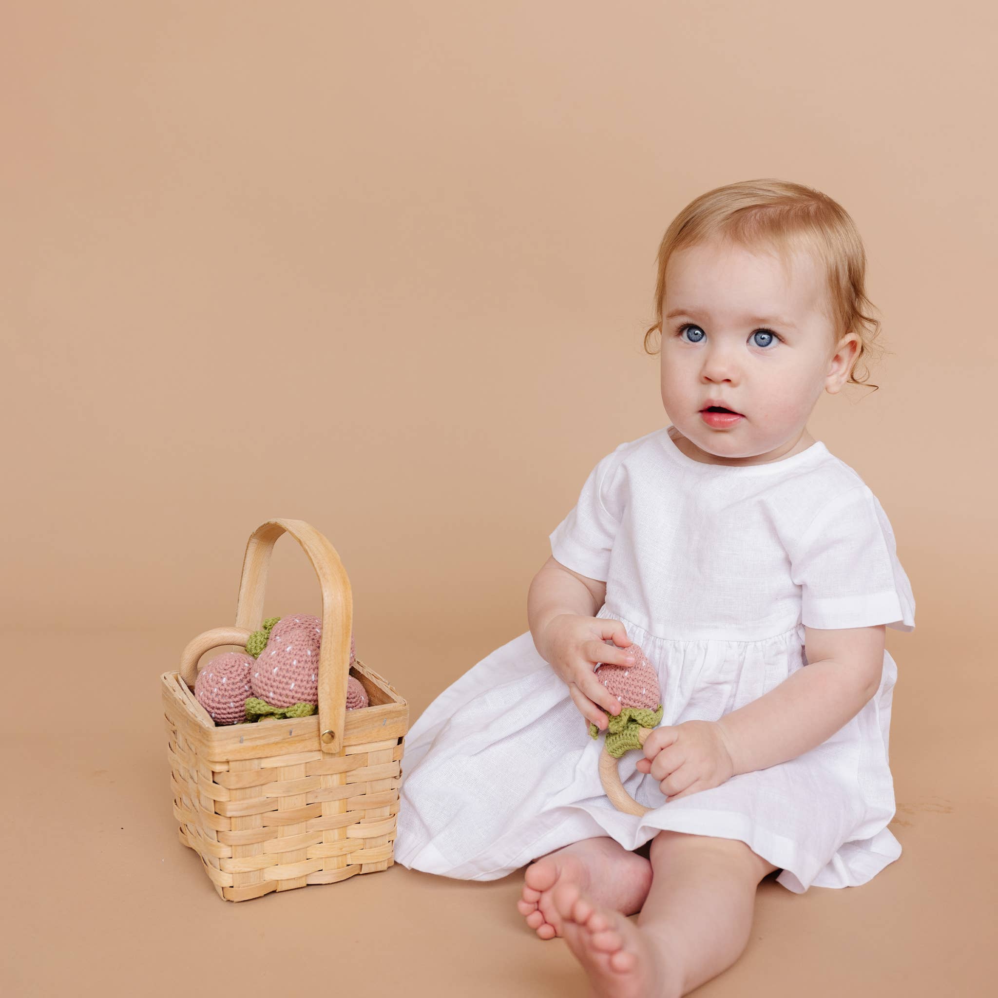 Strawberry Pink Teether Rattle
