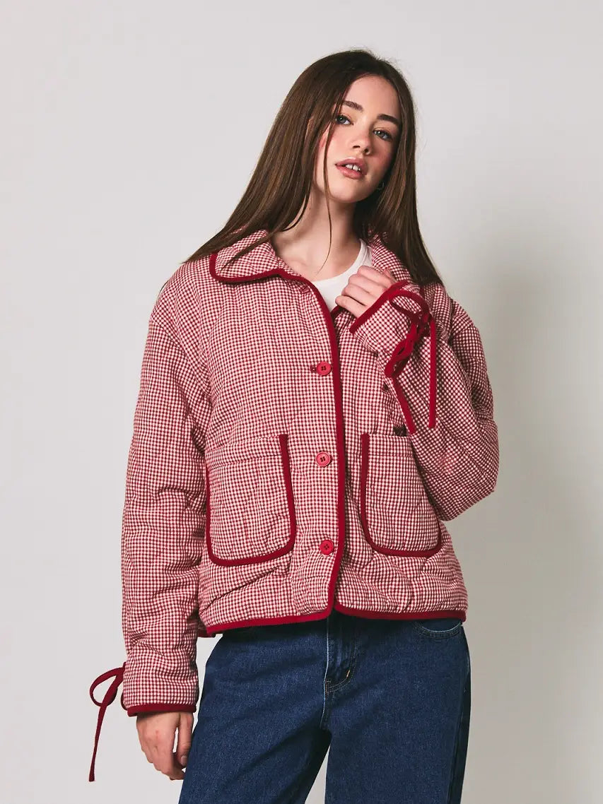 Gingham Quilted Jacket