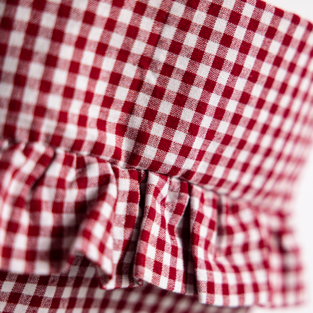 Red Gingham Holiday Stocking