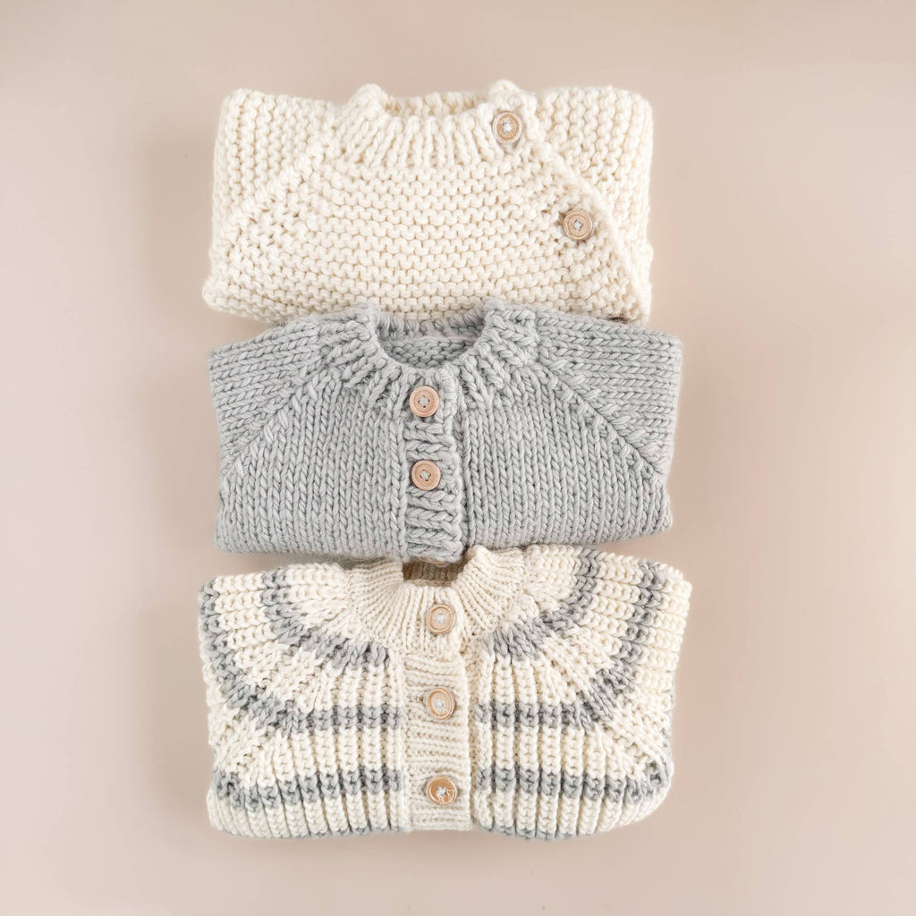 Grey Stripe Bowie Cardigan