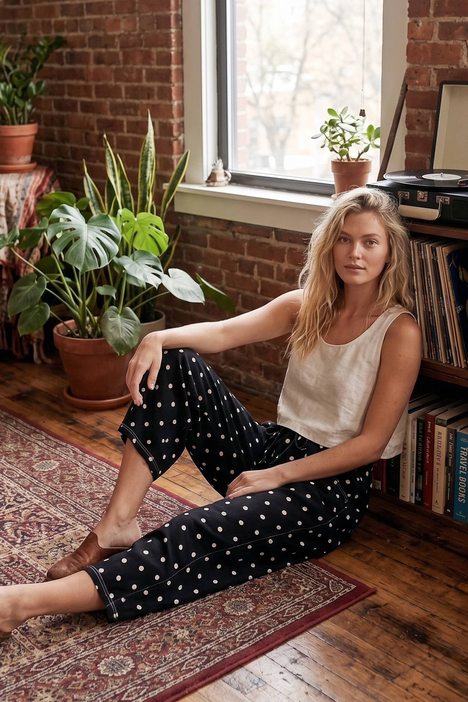 Polka Dot Barrel Lounge Pants
