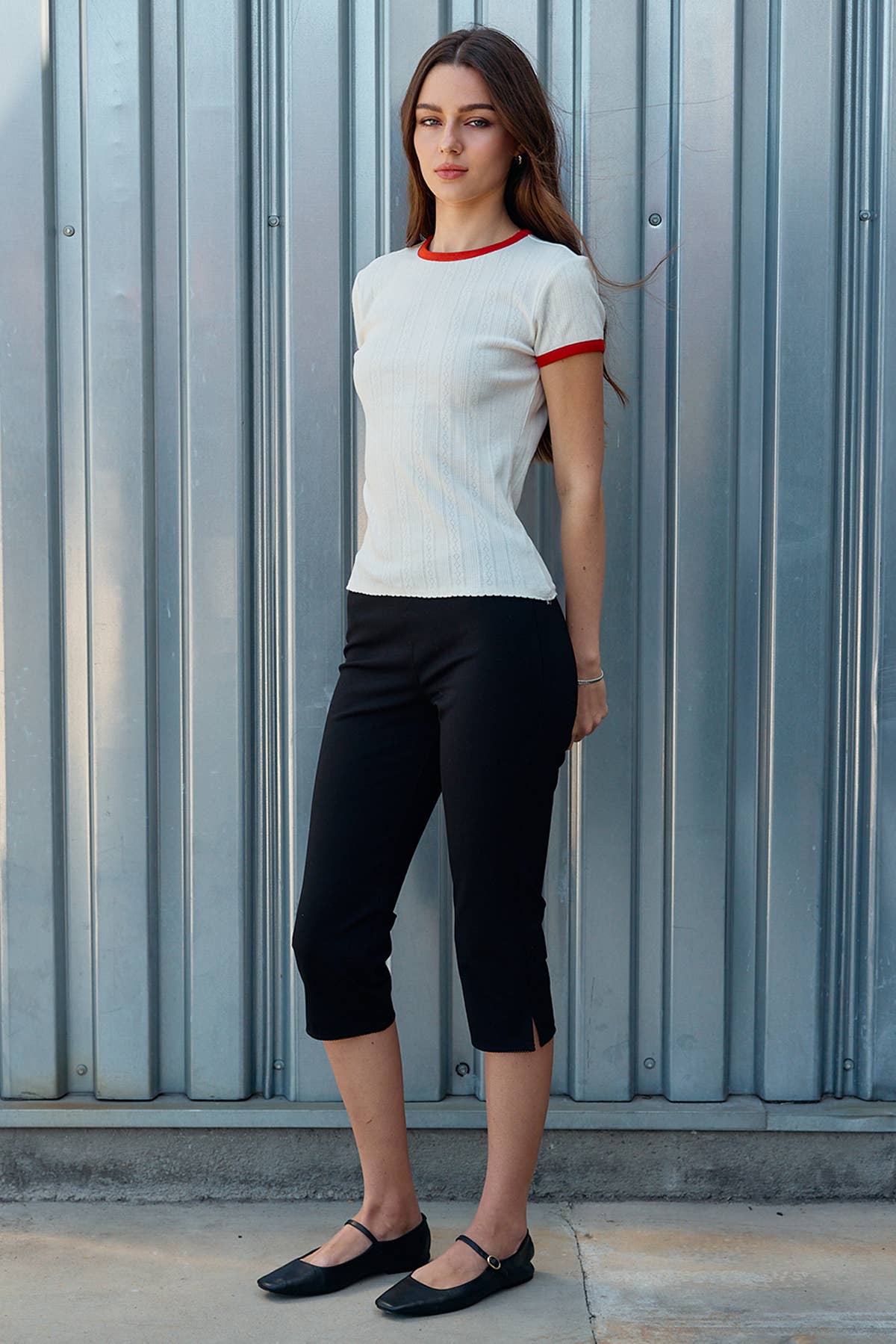 Retro Trim Ribbed Tee