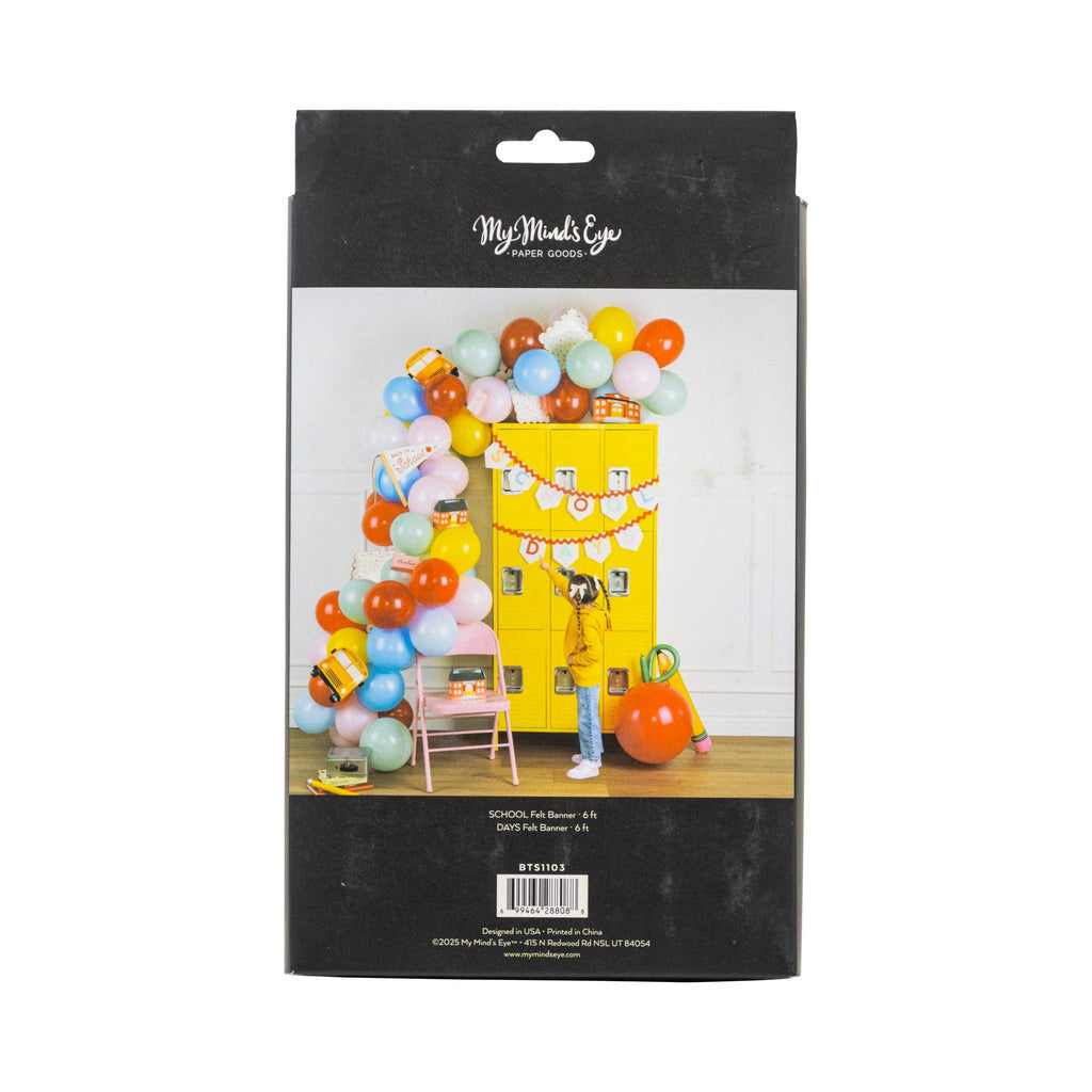 School Days Felt Banner