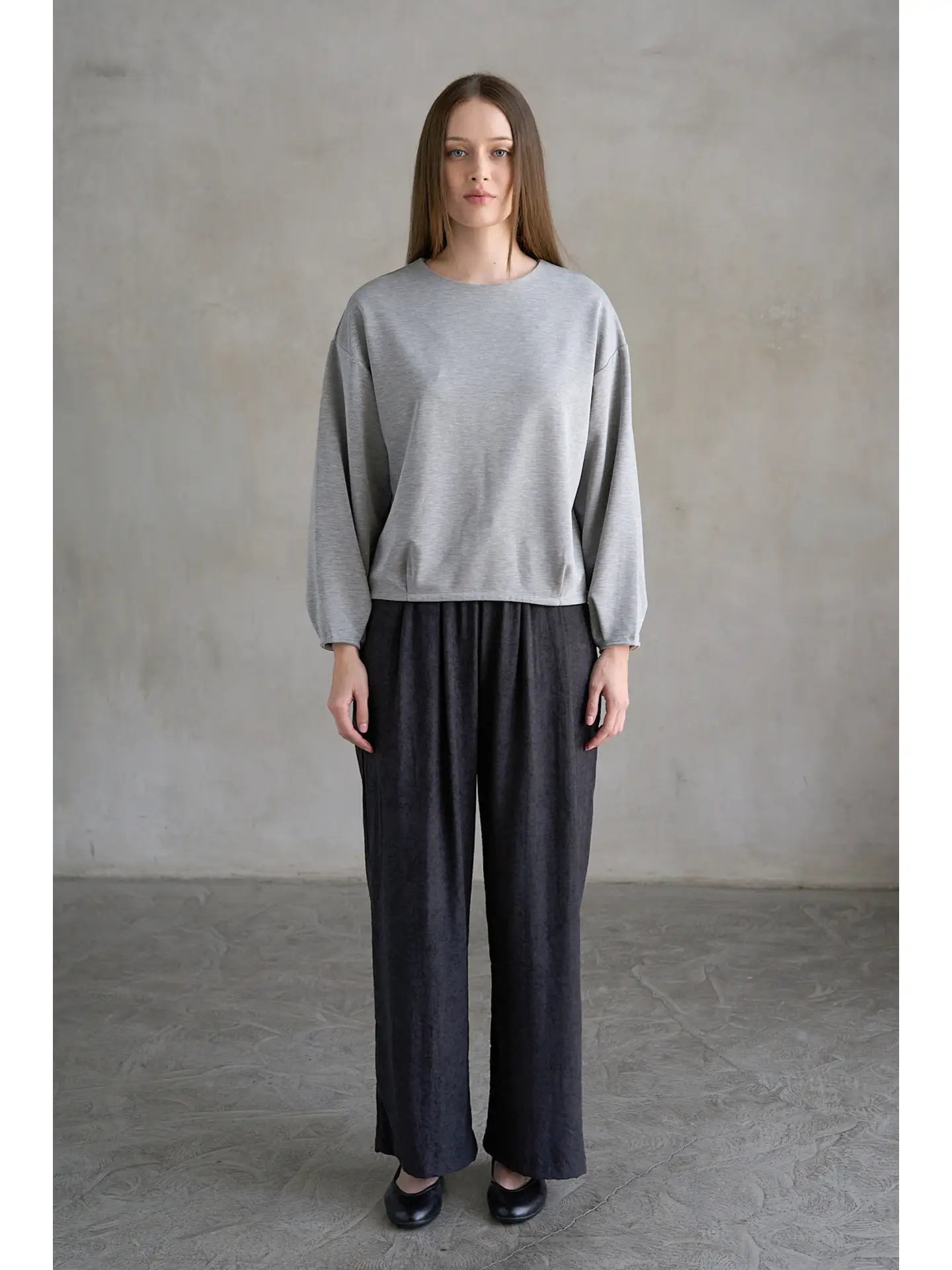 Round Neck Long Sleeve Top