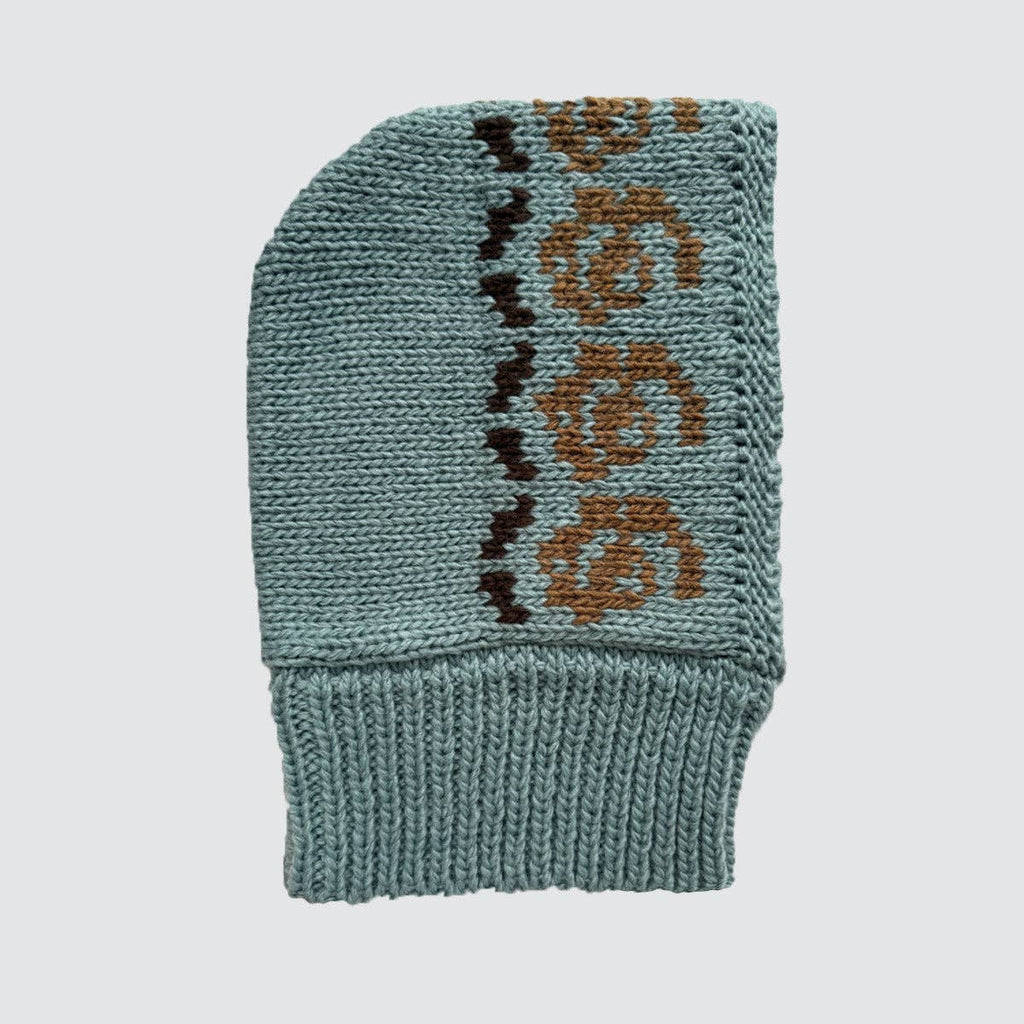 Rose Pattern Wool Blend Balaclava