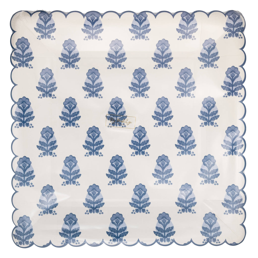 Blue Flower Block Print Plates